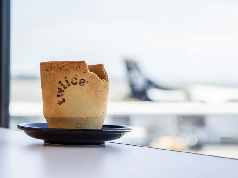 Air New Zealand Introduces Edible Coffee Cups